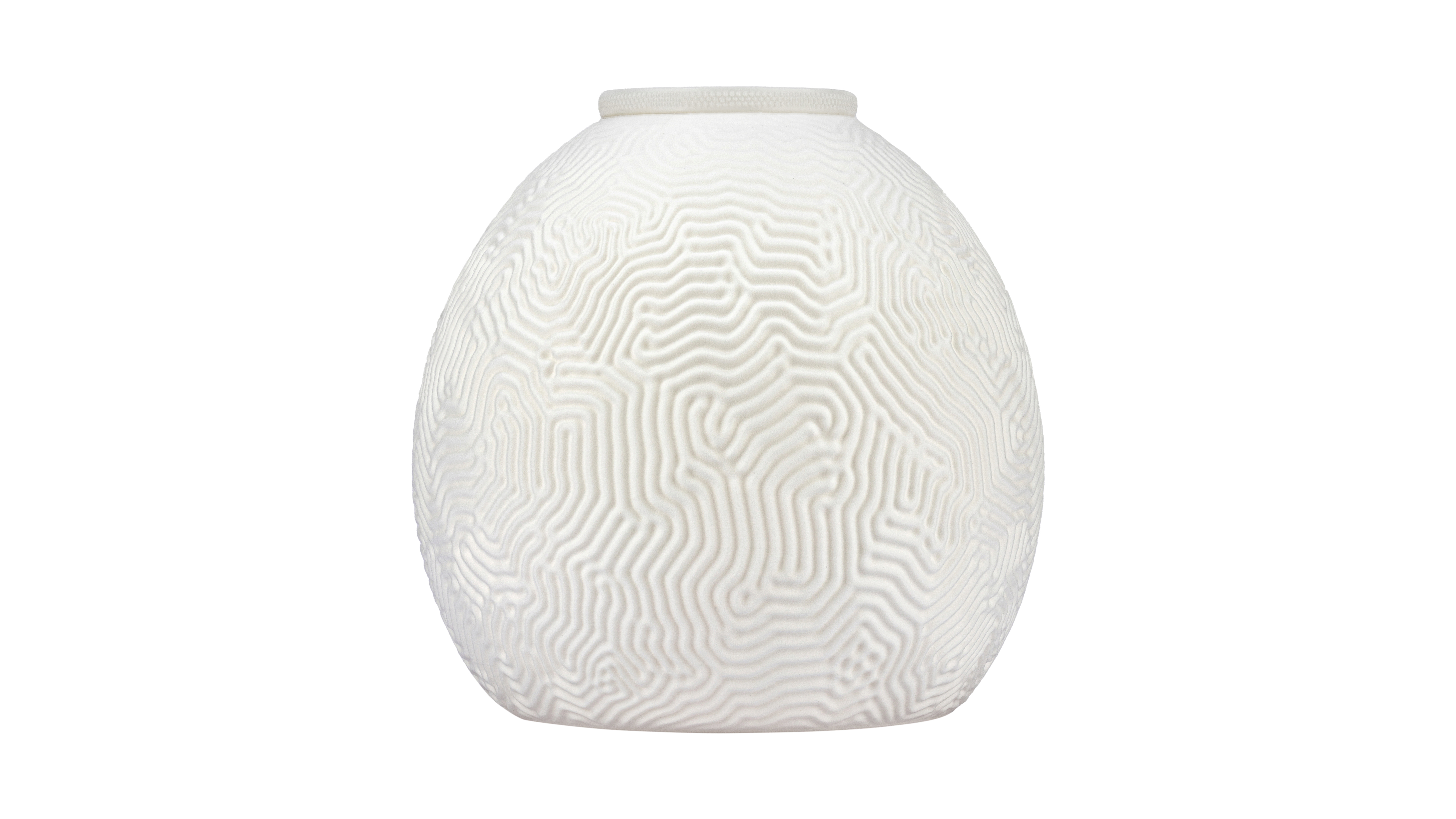 Aeolian Plains: Pendant lampshade with a nature-inspired design. Evokes reveries of dune patterns - variant Original (Elegant white), an original product by Cosmic Jubilee.