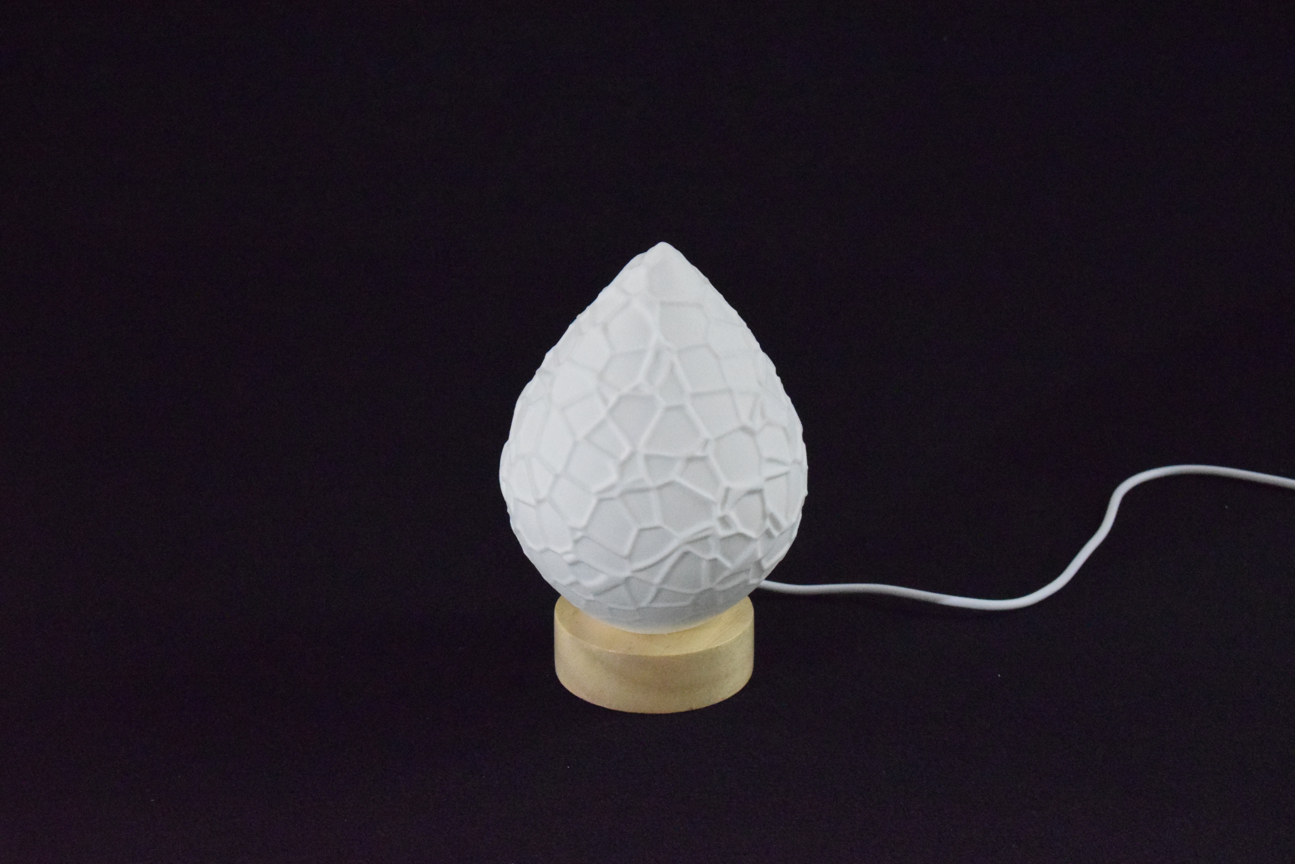 Cosmic Drop: Desktop light with cosmic design. Encapsulates the beauty of the cosmos - variant Petrified Shallows (Elegant white), an original product by Cosmic Jubilee.