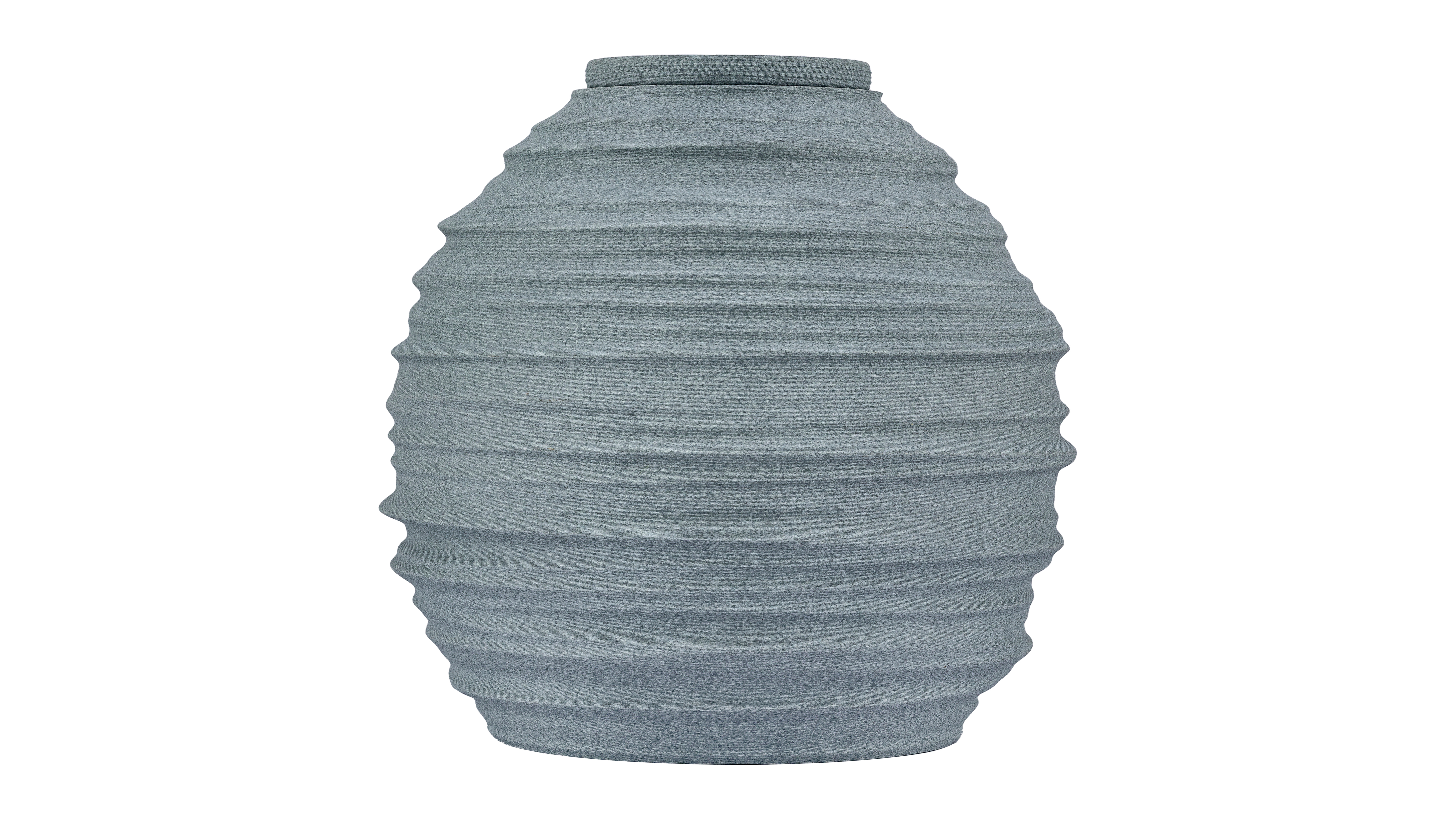 Magma Shroud: Pendant lampshade mirroring tumultuous magma flow. Adds an elemental touch to modern decor - variant Granite Gray (Grainy textured stone gray spotlight), an original product by Cosmic Jubilee.