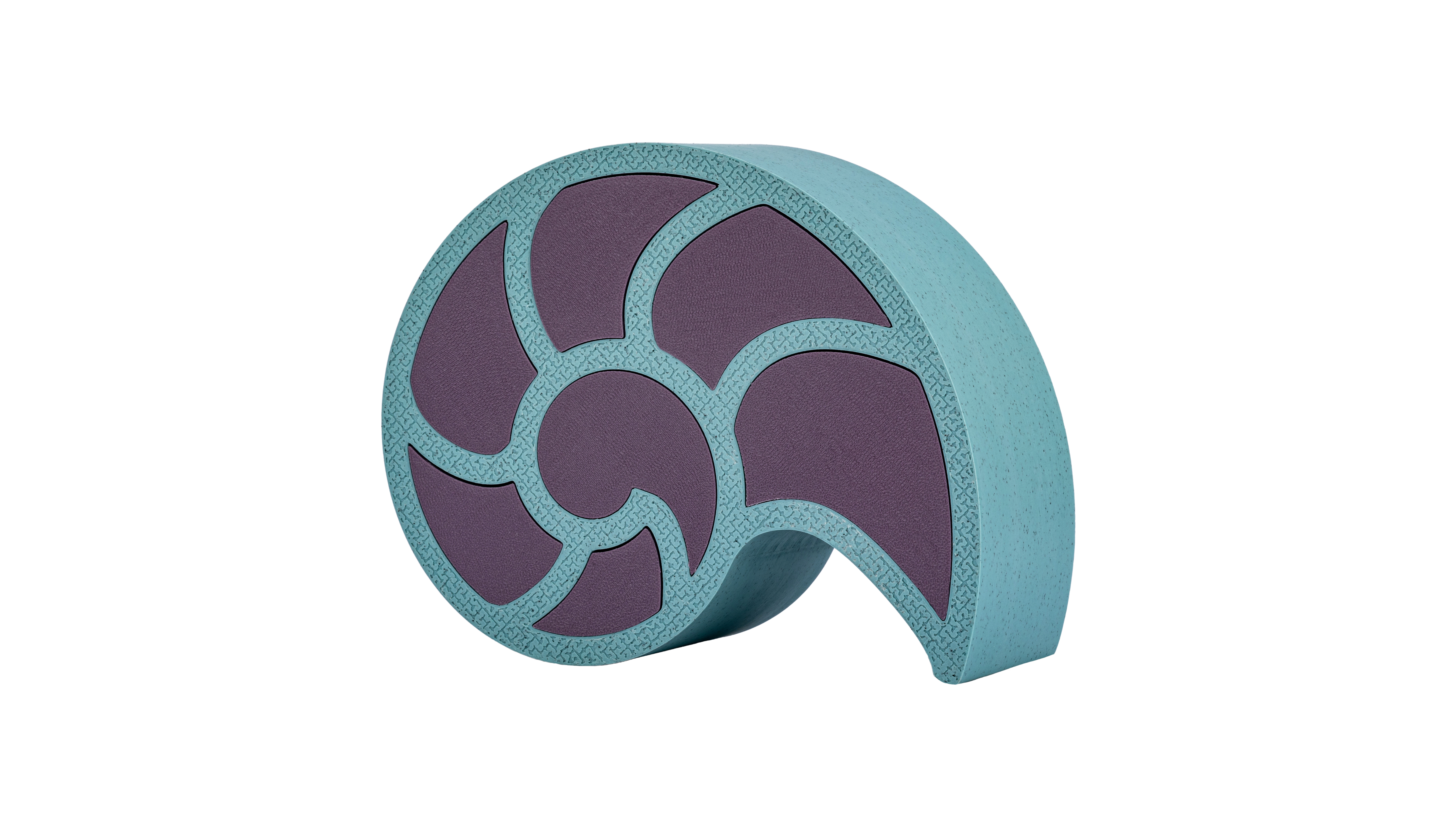 Nausicaa's Treasure: Jewelry or trinket box modeled after the chambered nautilus shell. Ancient memories and echoes of the deep sea coalesce into a vessel for your valuables - variant Atlantis (Turqoise tones), an original product by Cosmic Jubilee.