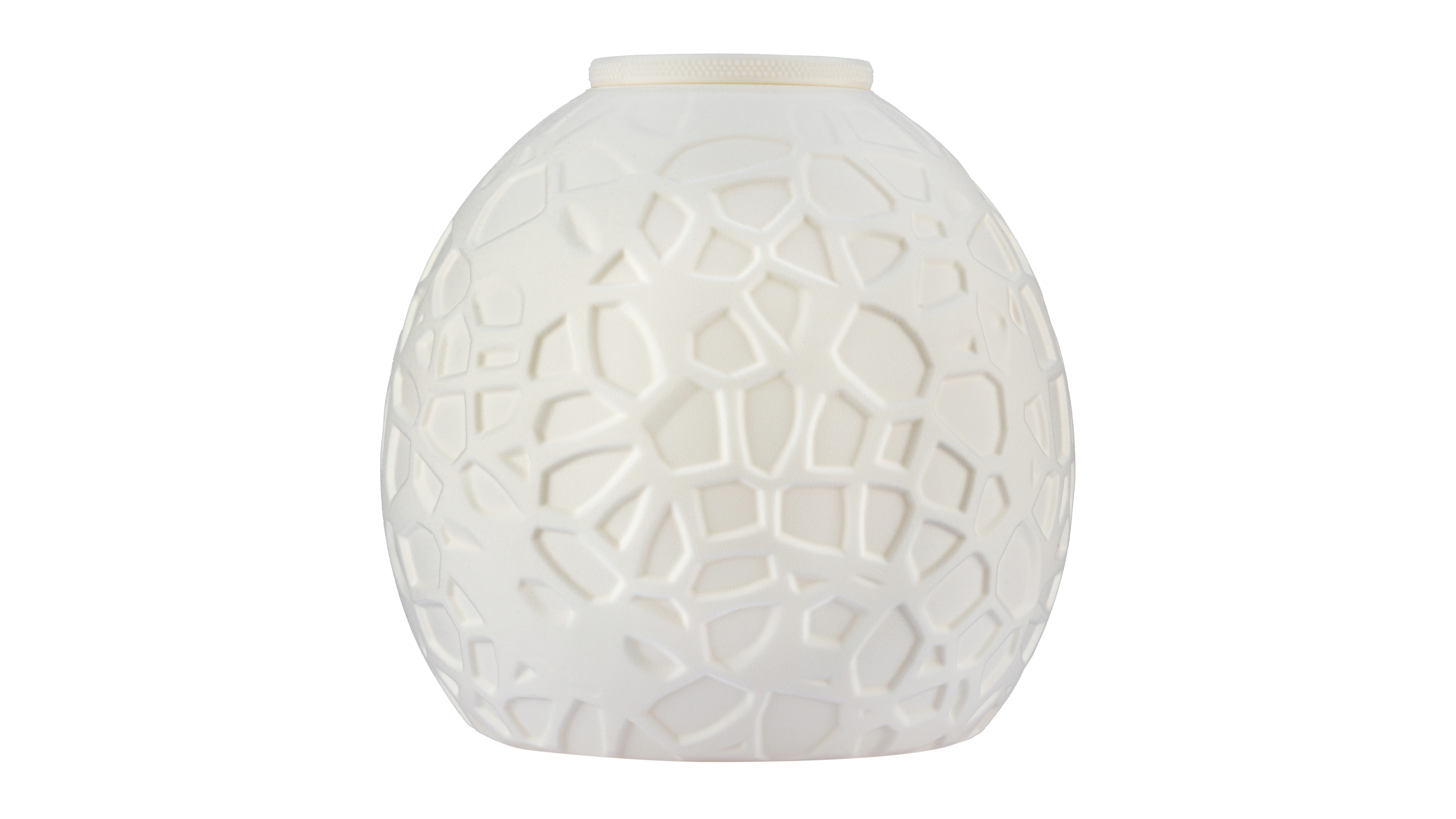 Petrified Shallows: Pendant lampshade with timeless Voronoi design. Ideal for adding depth and history to your space - variant Original (Elegant white), an original product by Cosmic Jubilee.