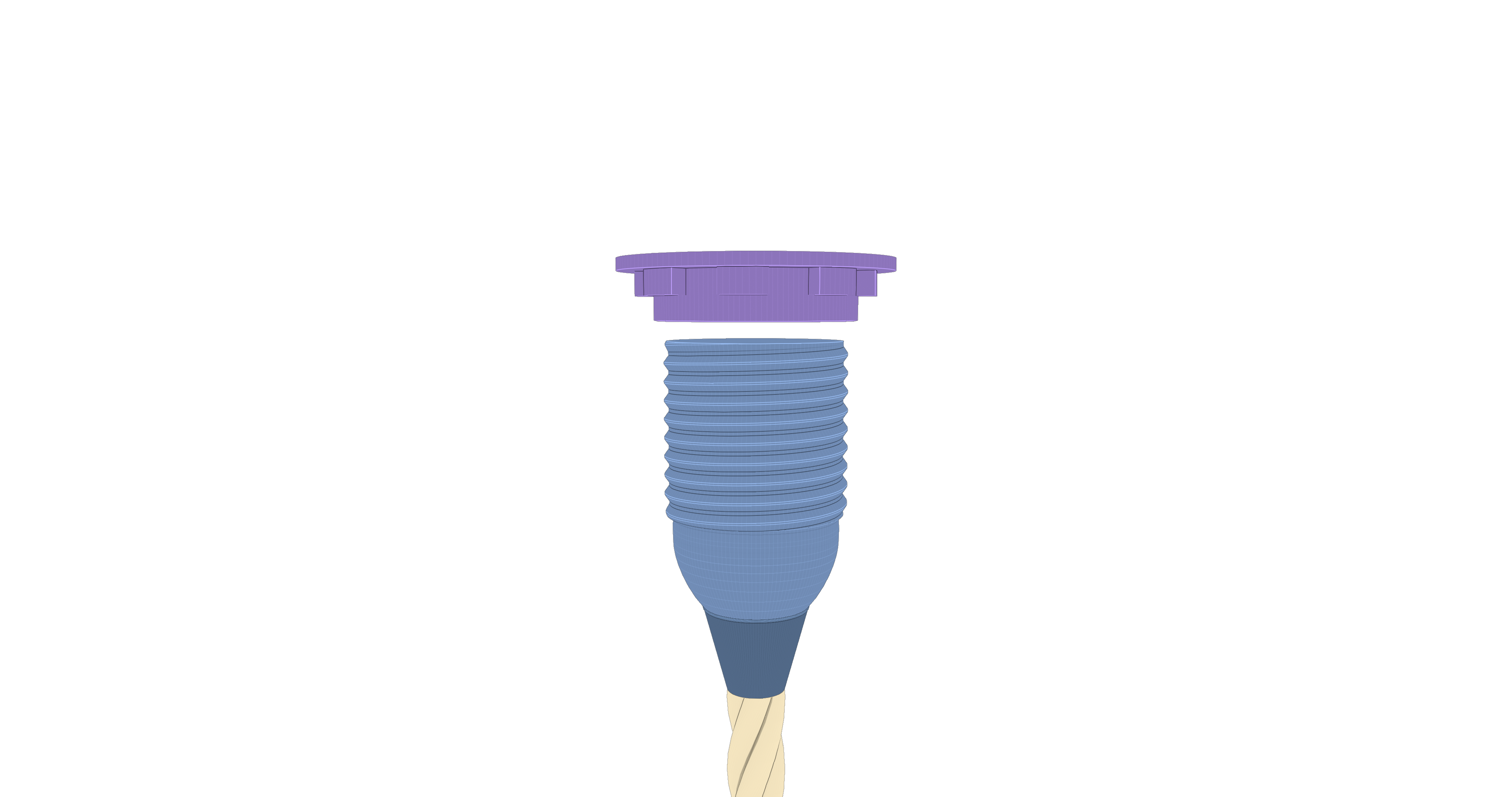 Gently screw the bottom ring of your socket (this is the ring which is closest to the cable).