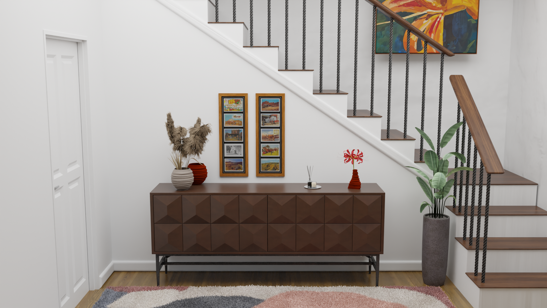 Hallways guide us through our homes, connecting spaces with flow and purpose. Opt for lighting that is welcoming and safe, with fixtures that highlight architectural details or artwork, and provide a clear path.