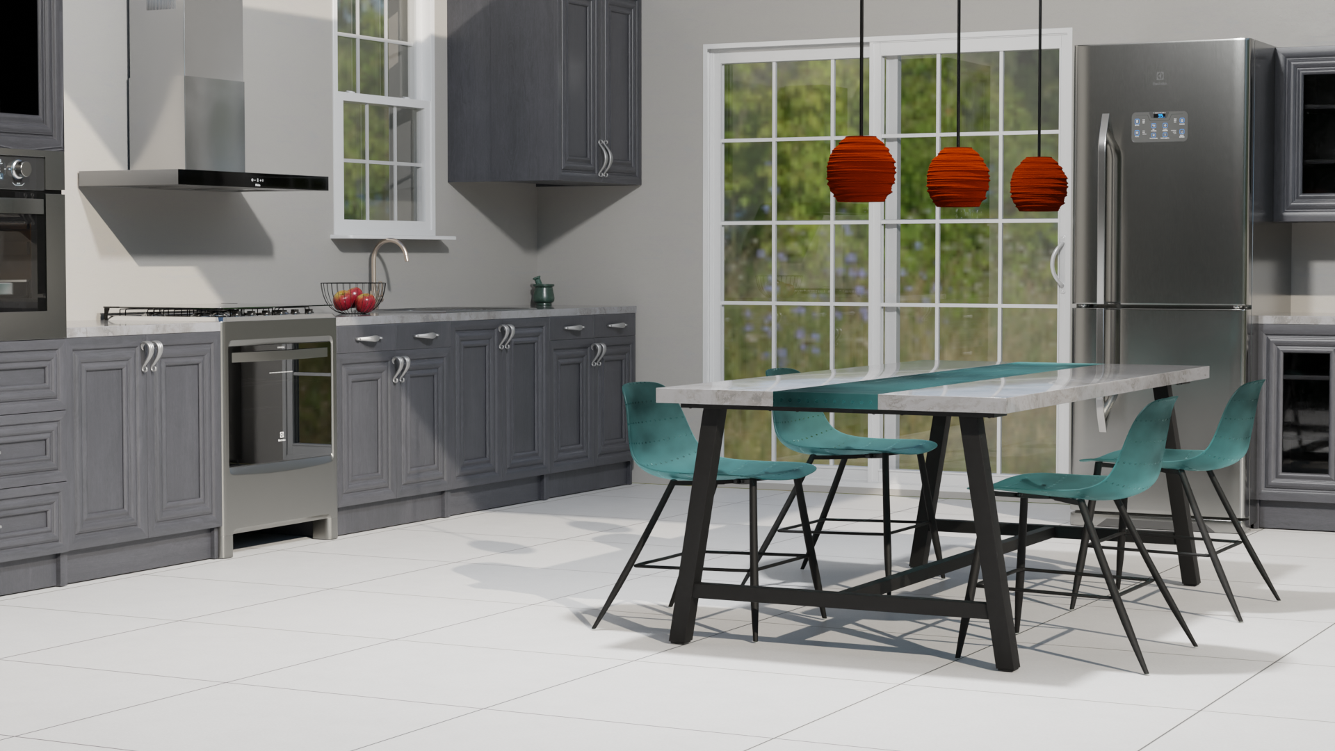 The kitchen is the culinary hub of the home, blending functionality with warmth. Lighting here should be bright and focused, illuminating work areas for safety and efficiency while adding softer lights for dining and socializing.