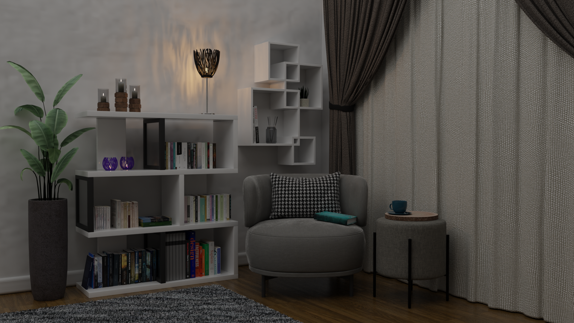 Reading is best when you can concentrate in comfortable surroundings; lighting should be bright enough to prevent eye strain, with task lighting for reading and writing, yet adaptable to allow for relaxation during breaks.